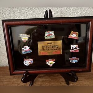 1998 Hot August Nights Commemorative Pin Set in Brown Frame